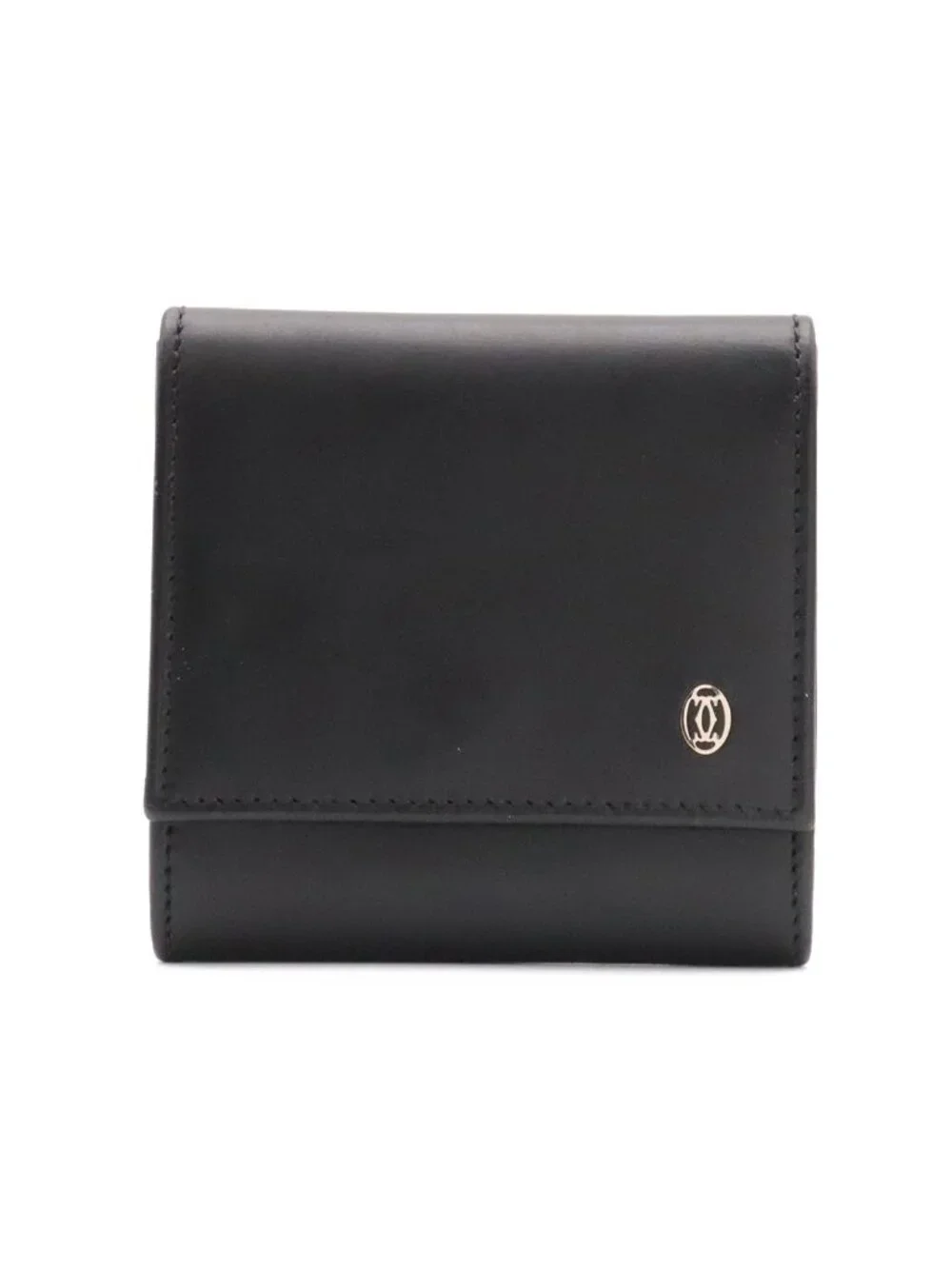 Cartier Pasha Coin Purse Calf Leather Black Silver
